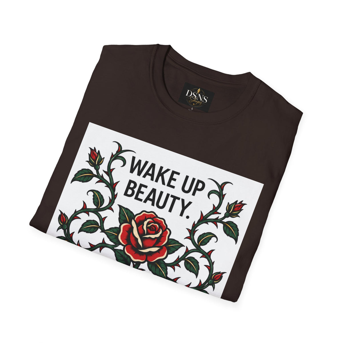 Wake Up Beauty, It’s Time to Beast Tee — Rose & Thorn Graphic Shirt