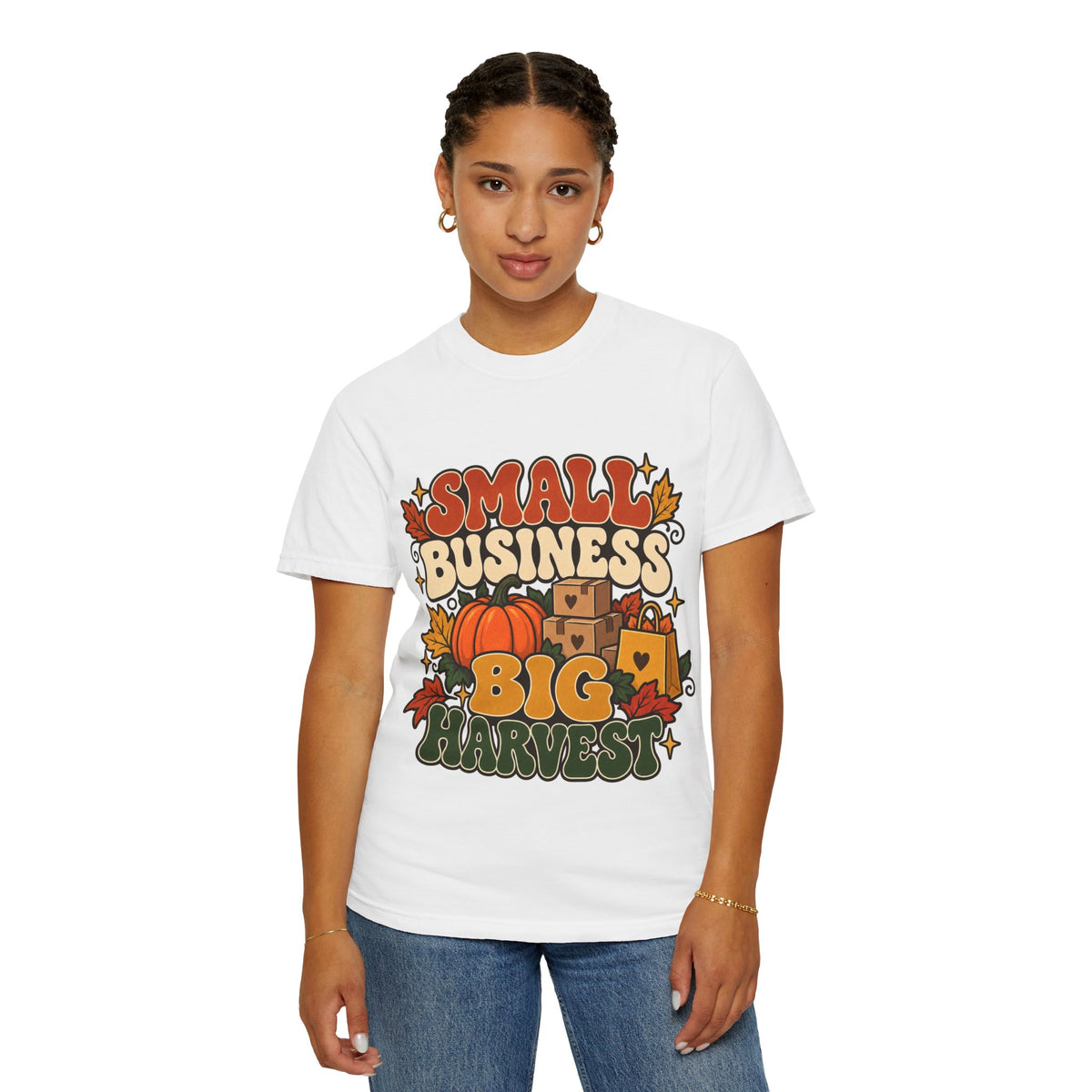 Small Business Big Harvest T-Shirt — Fall Entrepreneur Garment-Dyed Tee