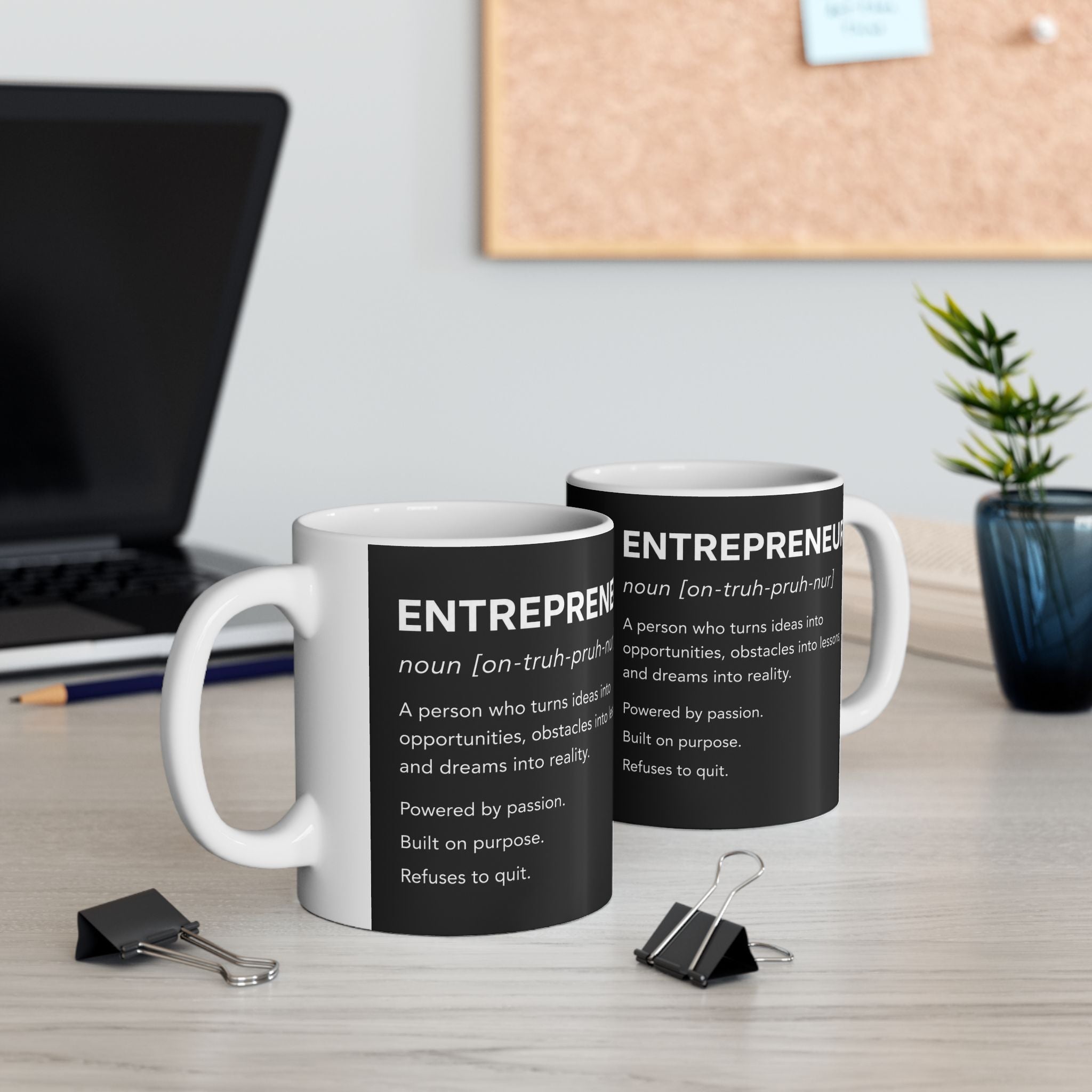 ☕ Entrepreneur Definition Coffee Mug | Minimalist Business Owner Mug | CEO Coffee Cup | Entrepreneur Gift | 11oz & 15oz Ceramic Mug