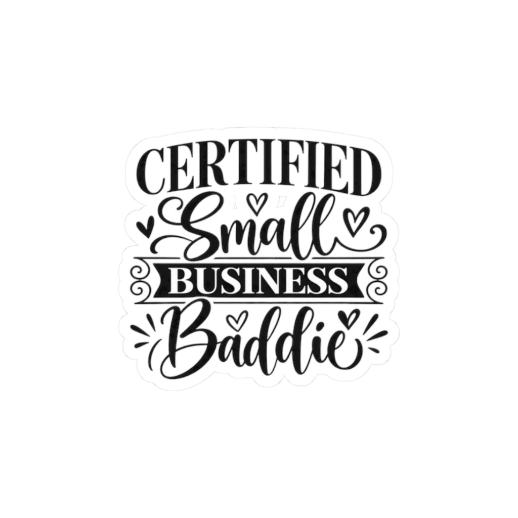 Certified Small Business Baddie Sticker — Feminine Laptop Decal for Women Entrepreneurs