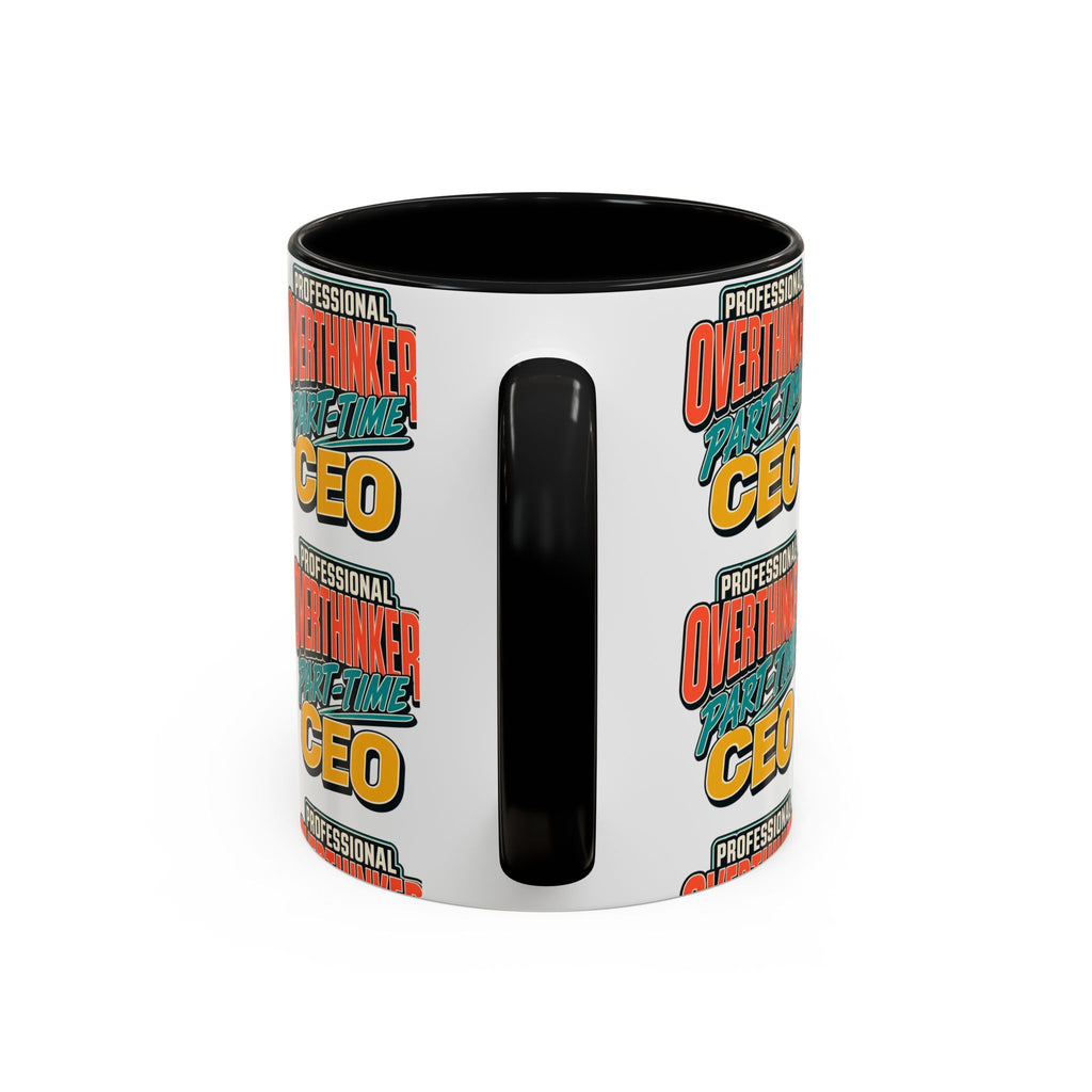 Professional Overthinker Part-Time CEO Mug | Funny Small Business Owner Coffee Cup | Entrepreneur and Side-Hustle Gift