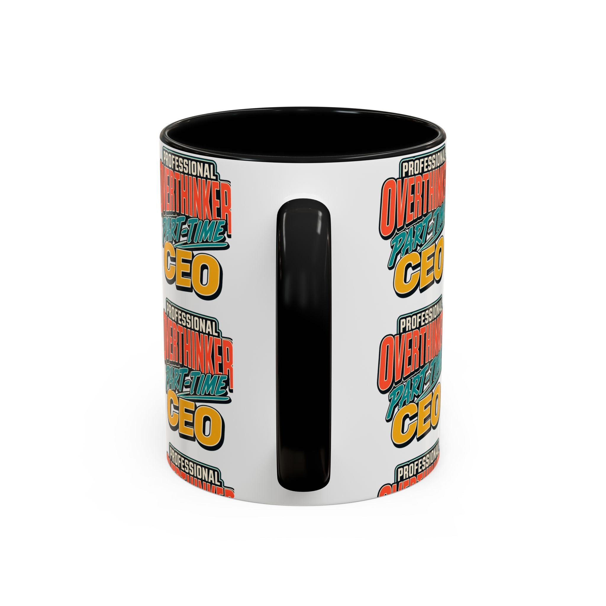 Professional Overthinker Part-Time CEO Mug | Funny Small Business Owner Coffee Cup | Entrepreneur and Side-Hustle Gift