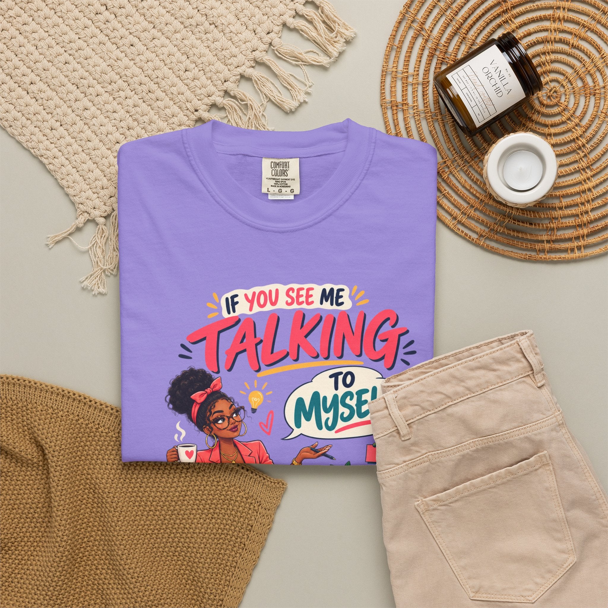 Funny Small Business Owner T-Shirt — “If You See Me Talking to Myself” Staff Meeting Graphic Tee