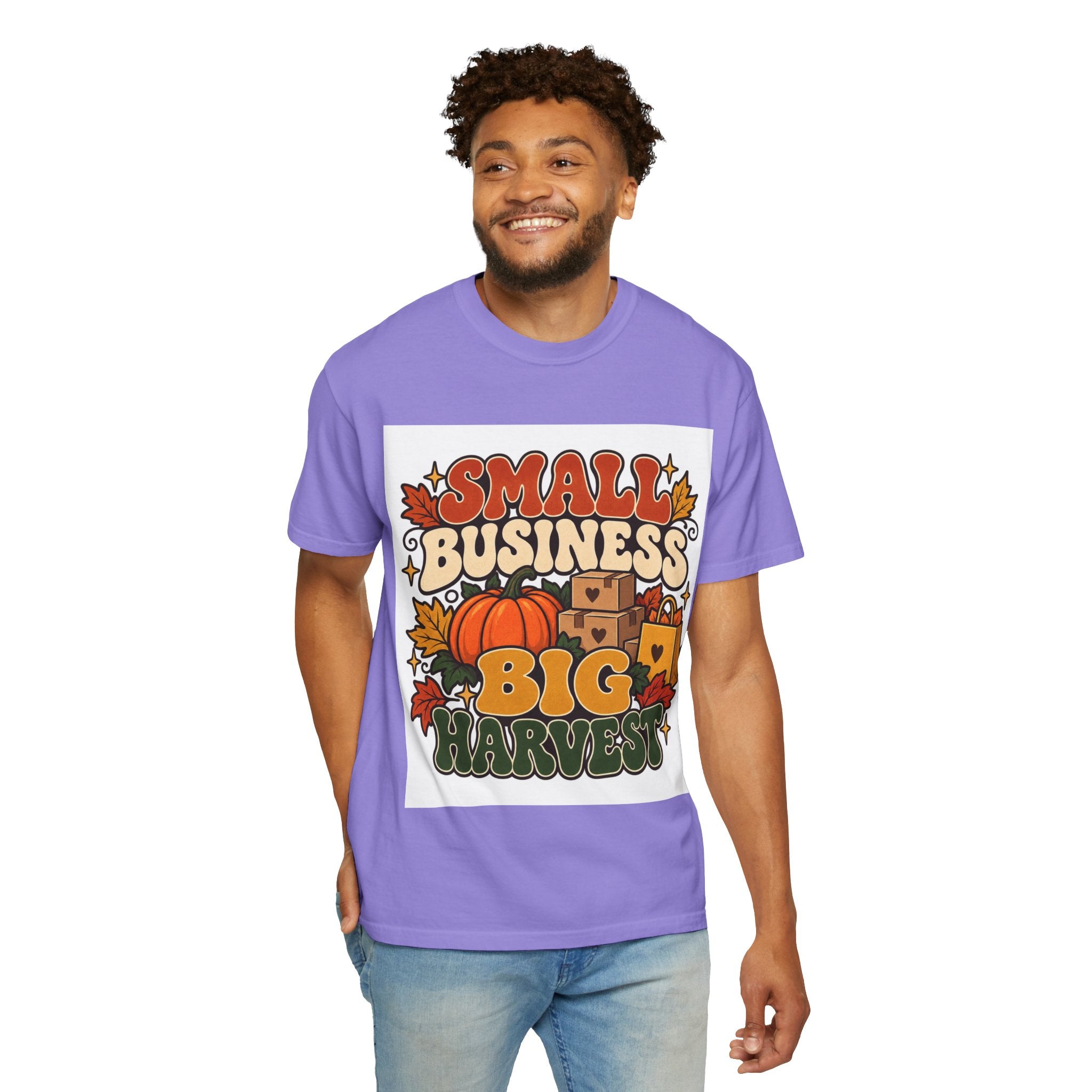 Small Business Big Harvest T-Shirt — Fall Entrepreneur Garment-Dyed Tee