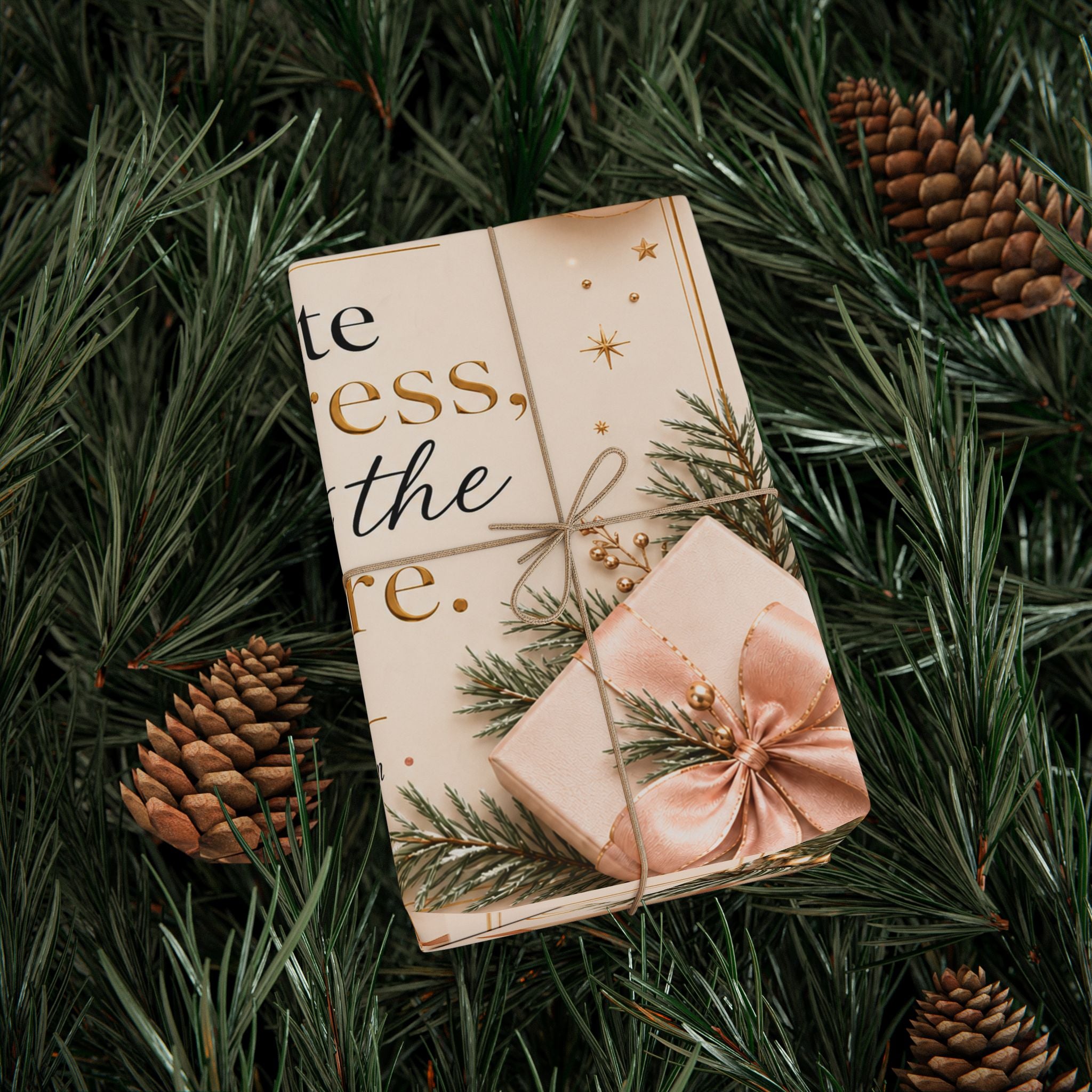 ✨ End the Year With Grace Wrapping Paper – Inspirational Holiday Gift Wrap 🎄