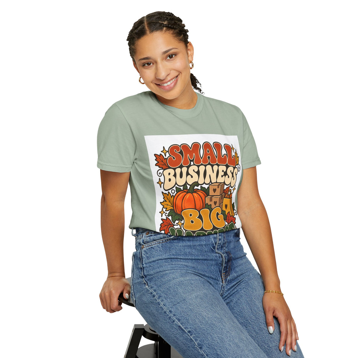 Small Business Big Harvest T-Shirt — Fall Entrepreneur Garment-Dyed Tee