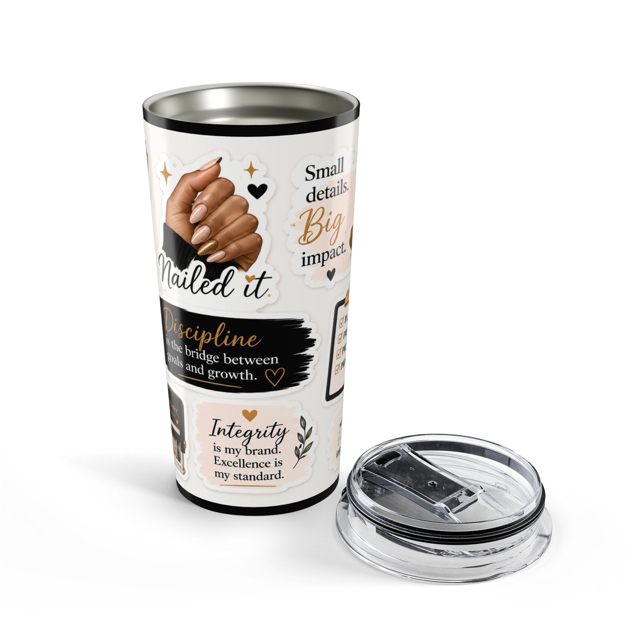 Notary Affirmation 20oz Tumbler — “Nailed It” Notary Lifestyle Travel Cup