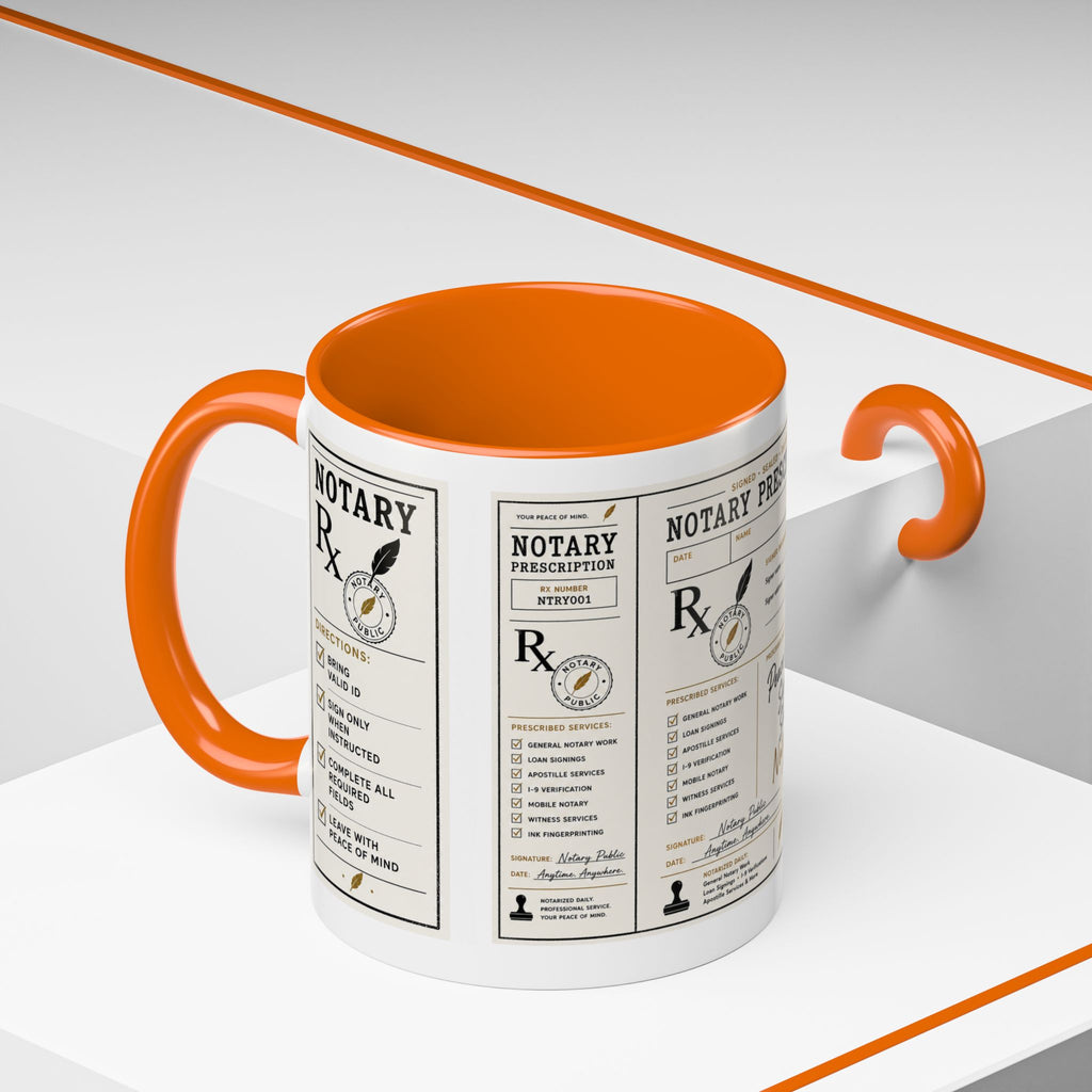 Notary Prescription | Accent Coffee Mug (11oz & 15oz)