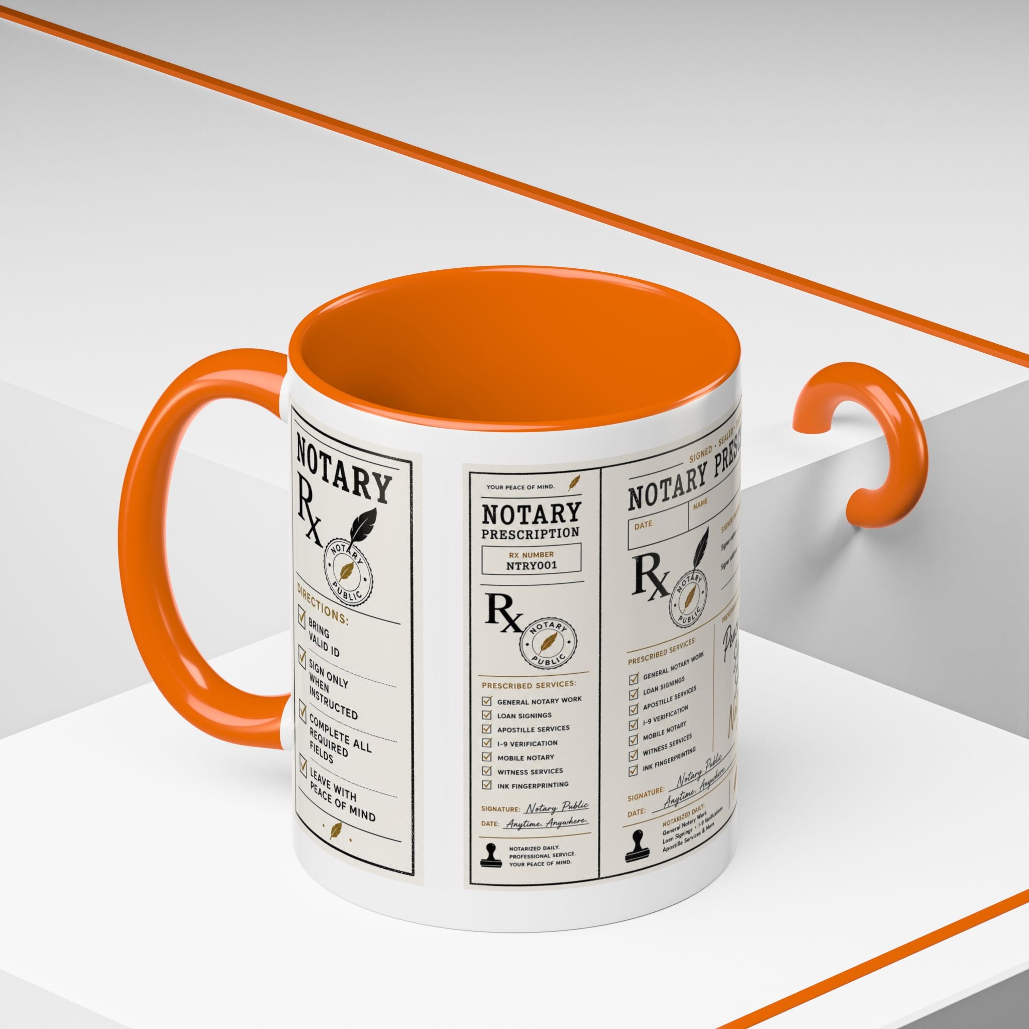 Notary Prescription | Accent Coffee Mug (11oz & 15oz)