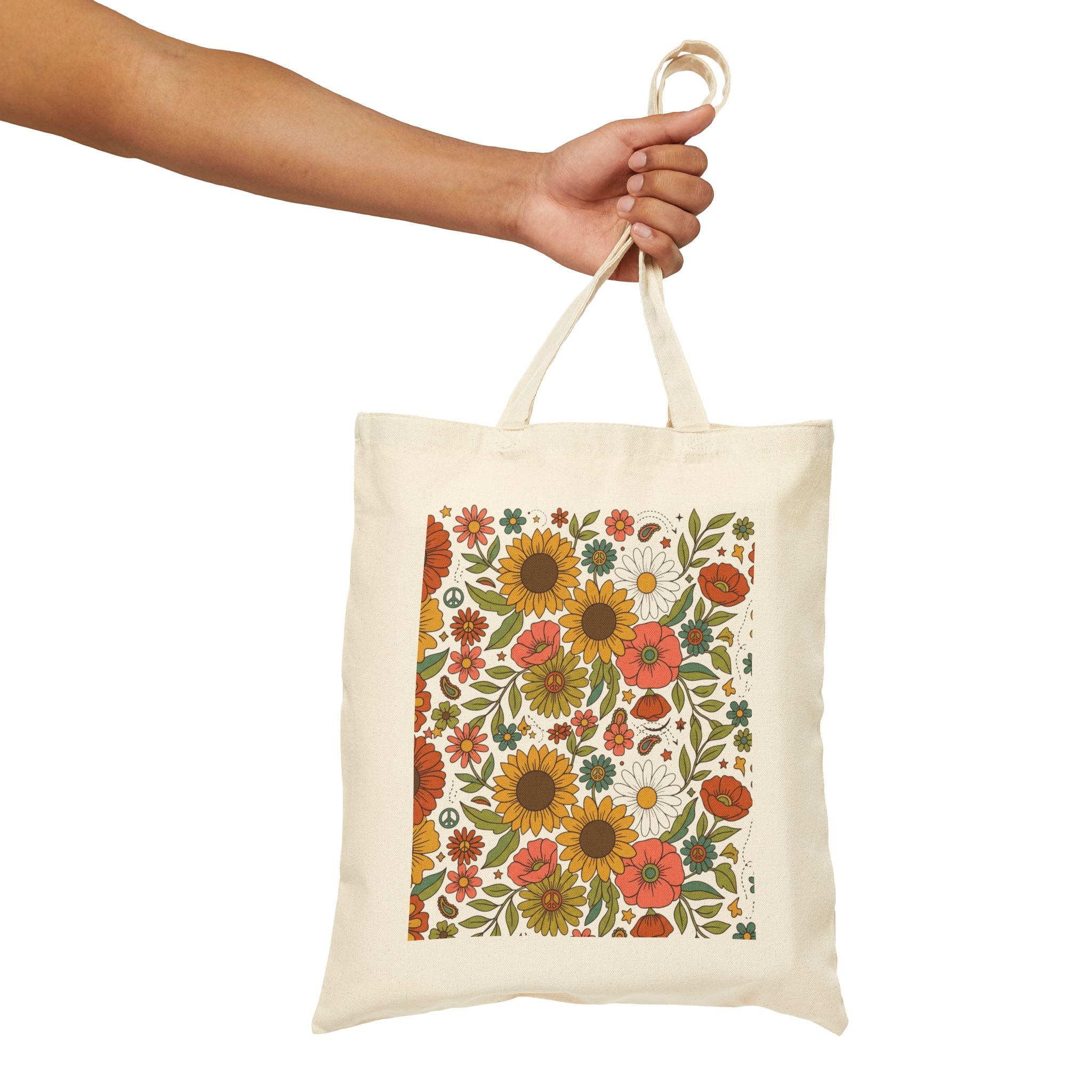 Peace, Love & Notarizations Canvas Tote Bag ☮️❤️🖋️