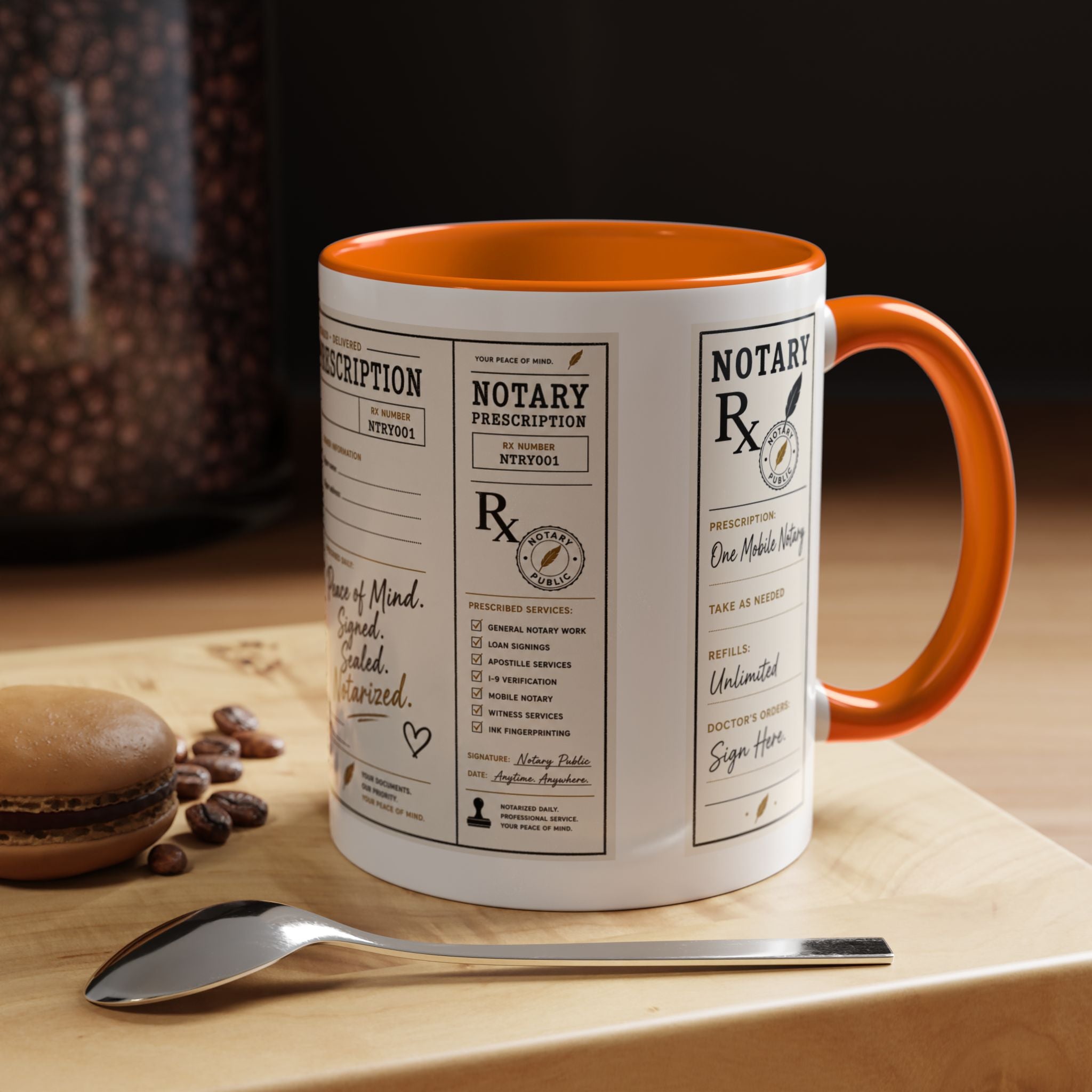 Notary Prescription | Accent Coffee Mug (11oz & 15oz)