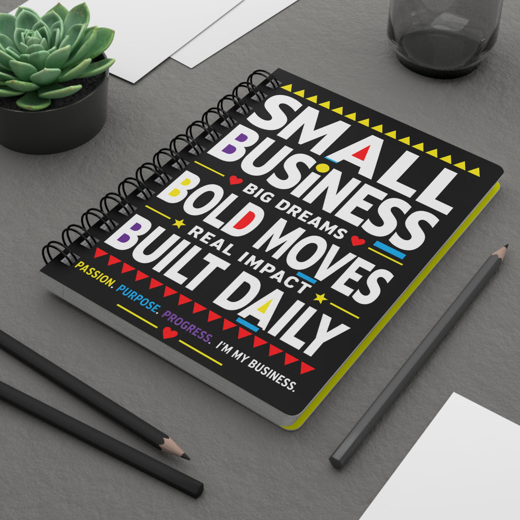 📓 Small Business. Big Dreams. Bold Moves. Spiral Notebook | Entrepreneur Journal | Business Planner | CEO Notebook | Gift for Small Business Owners
