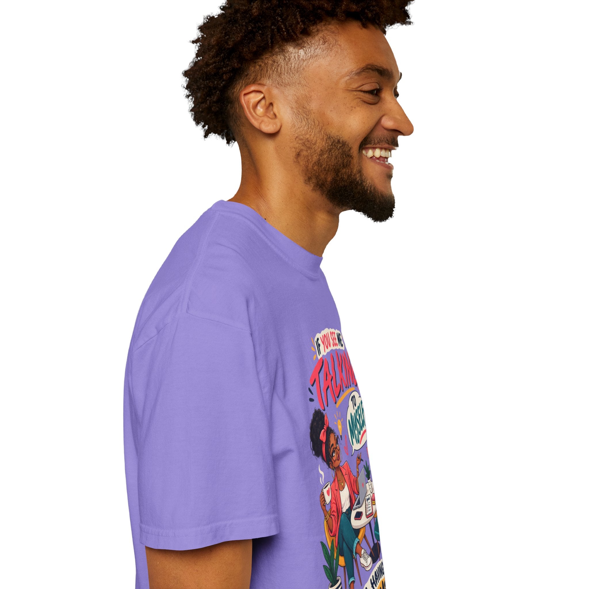Funny Small Business Owner T-Shirt — “If You See Me Talking to Myself” Staff Meeting Graphic Tee