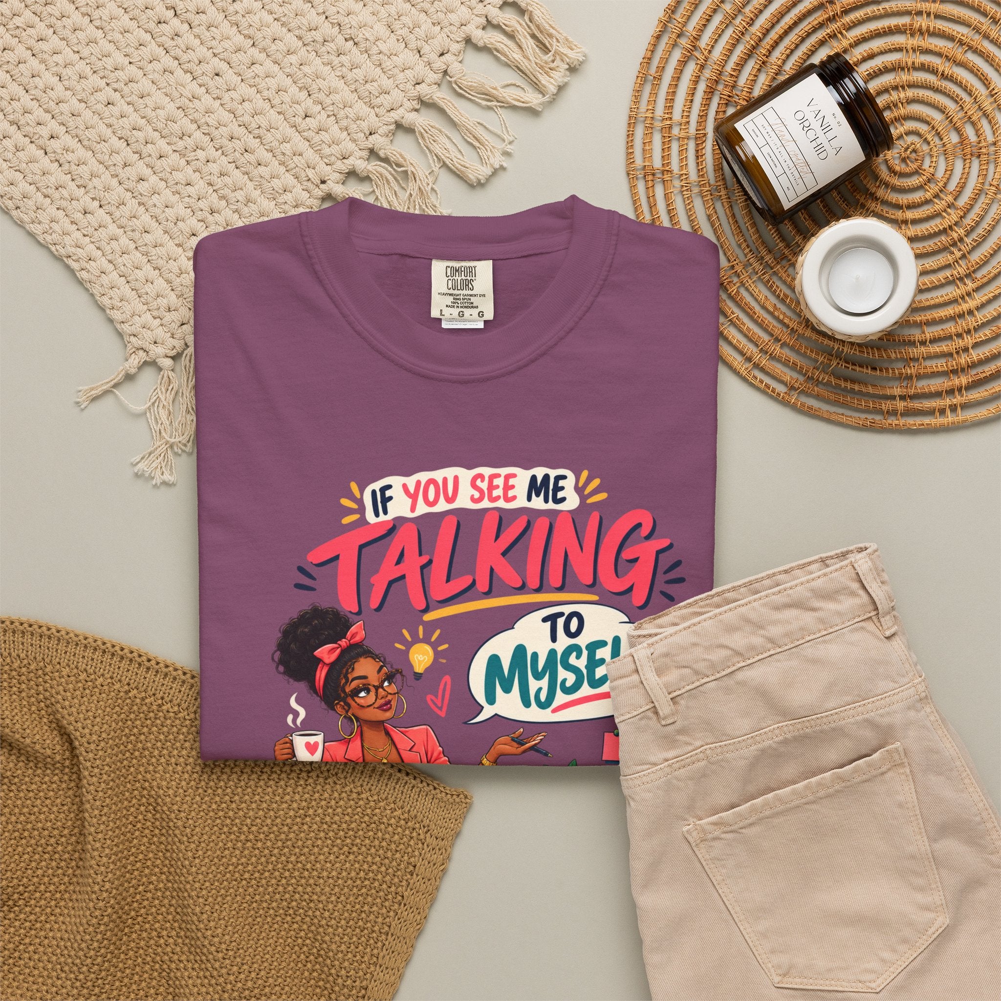 Funny Small Business Owner T-Shirt — “If You See Me Talking to Myself” Staff Meeting Graphic Tee