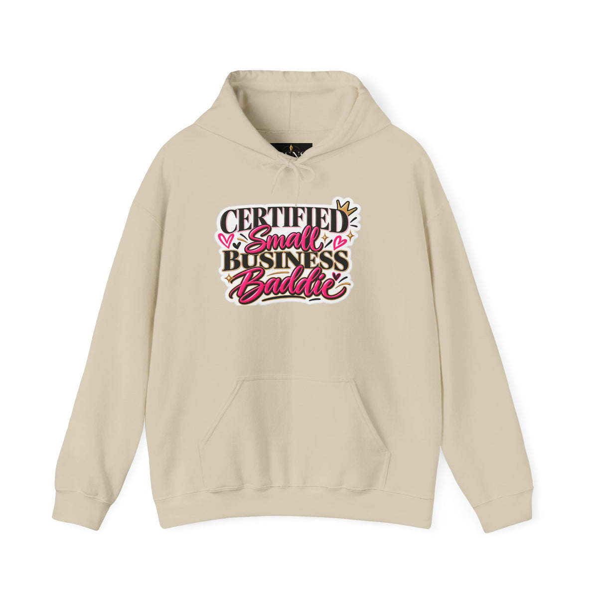 Certified Small Business Baddie Hoodie — Bold Women Entrepreneur Graphic Sweatshirt