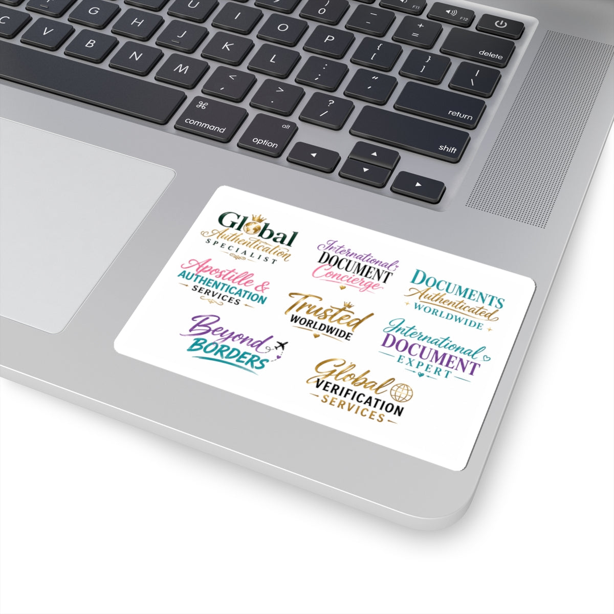 🌍 Professional Collection | International Document & Apostille Typography Stickers