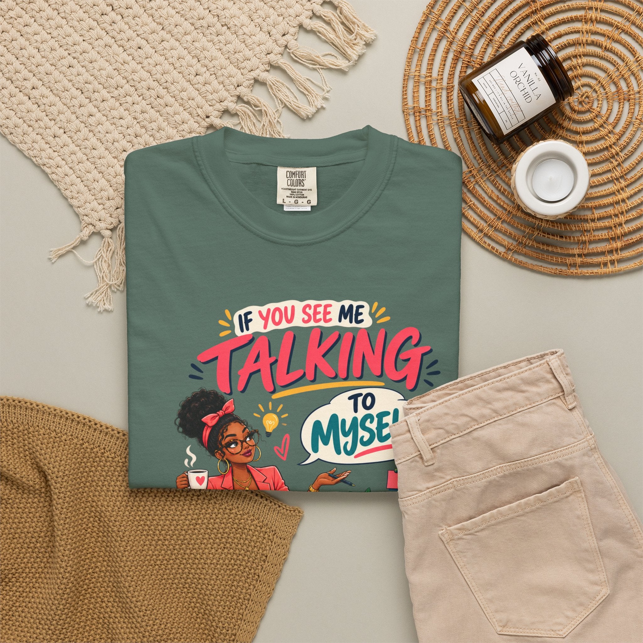 Funny Small Business Owner T-Shirt — “If You See Me Talking to Myself” Staff Meeting Graphic Tee