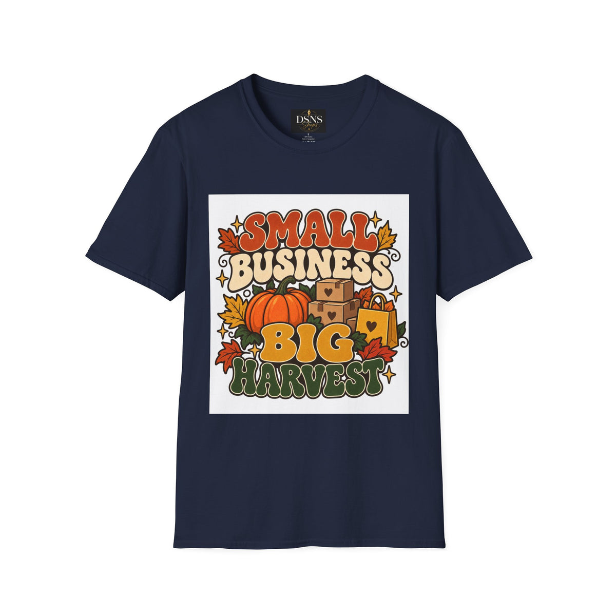 Small Business Big Harvest Graphic T-Shirt — Retro Fall Entrepreneur Tee