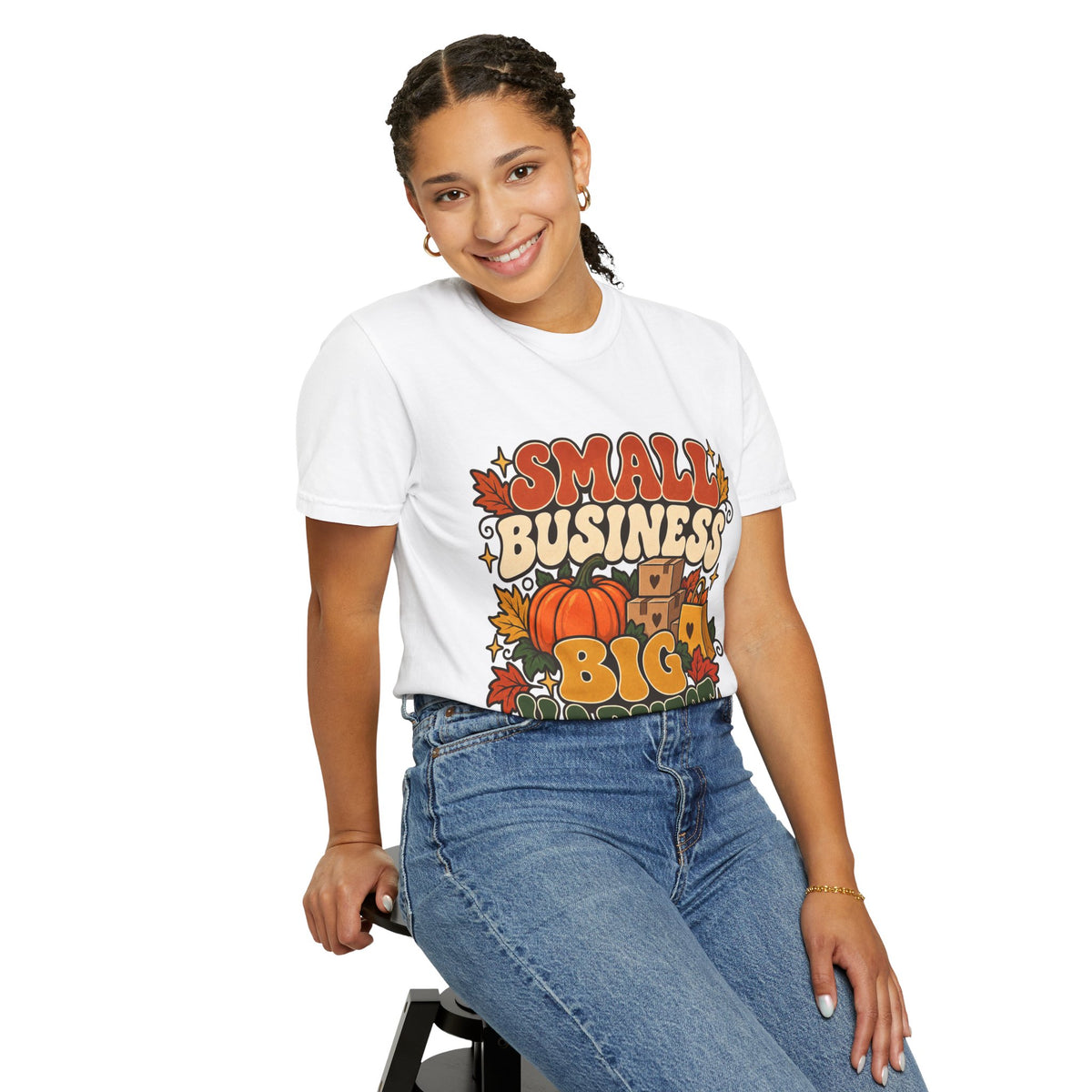 Small Business Big Harvest T-Shirt — Fall Entrepreneur Garment-Dyed Tee