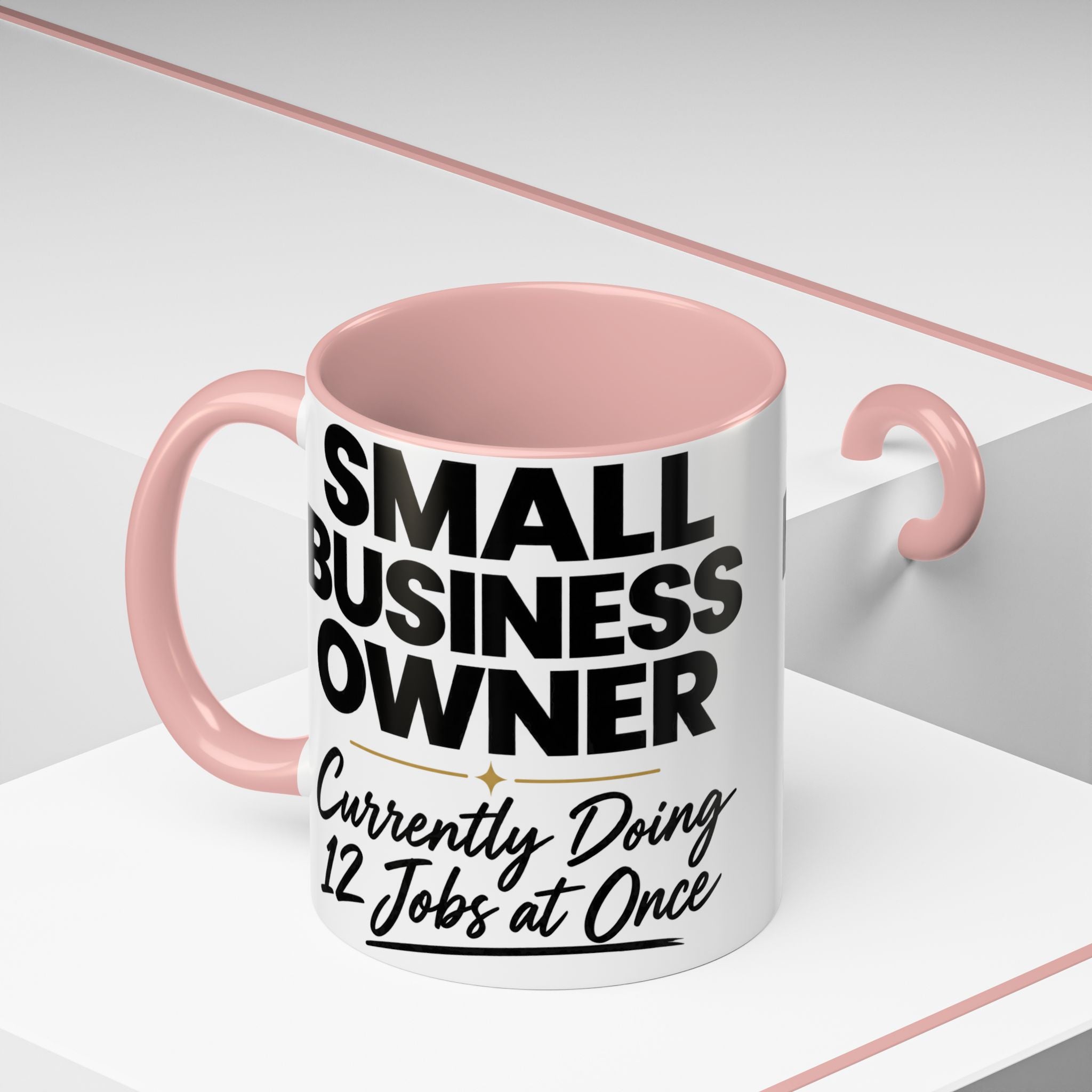 Small Business Owner Mug | “Currently Doing 12 Jobs at Once” Funny Entrepreneur Coffee Cup