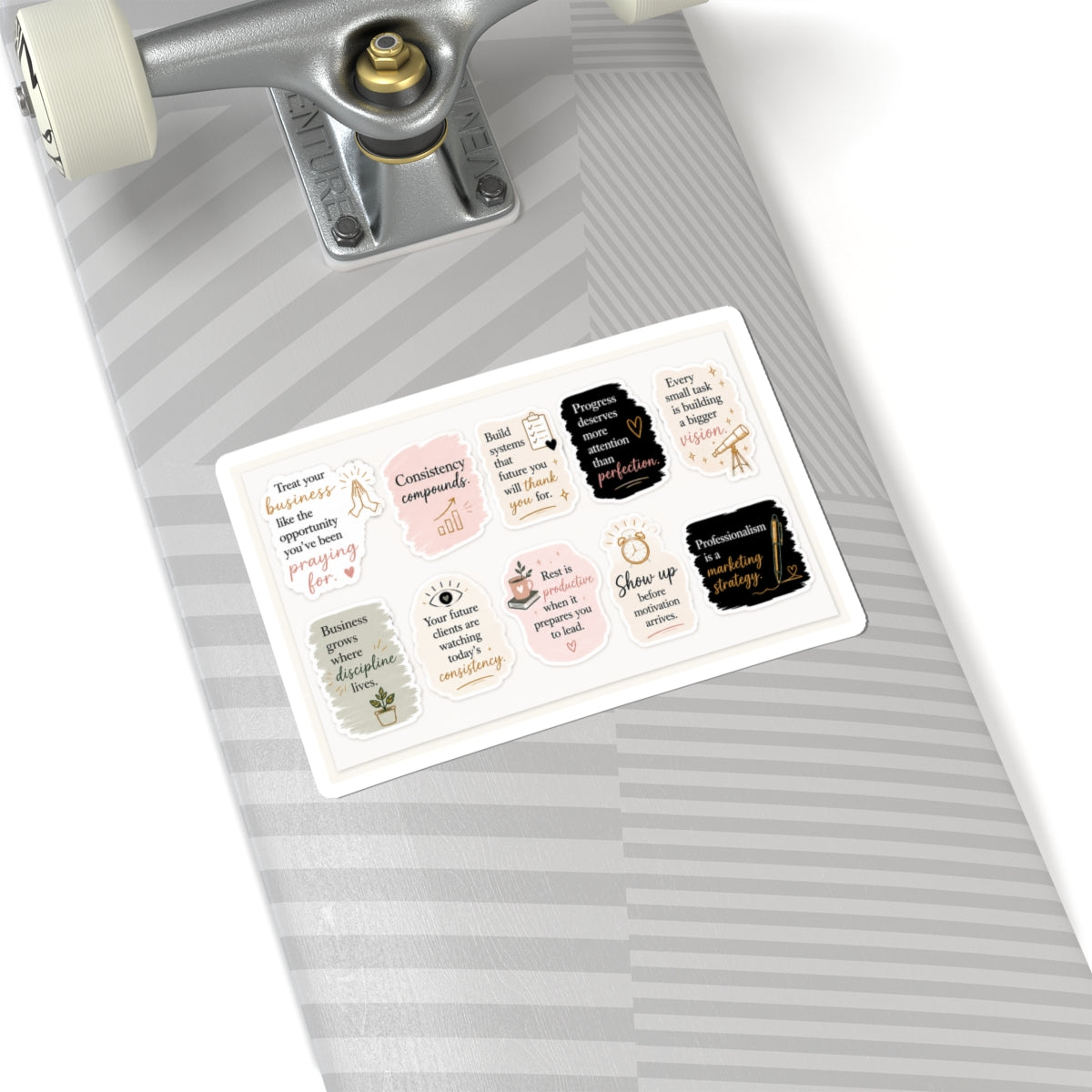 Business Mindset Sticker Sheet. Vinyl Sticker  | Decal | Cute Business Owner Laptop Sticker