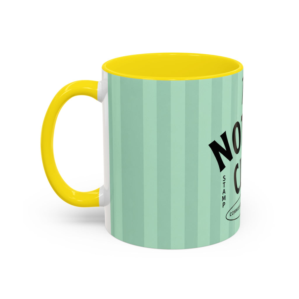 The Notary Club Accent Coffee Mug — Commissioned & Confident Notary Public Gift