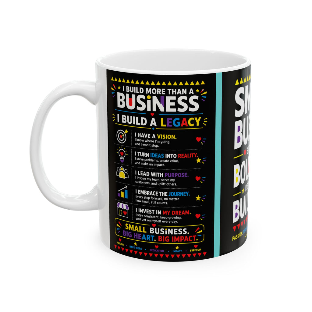 Small Business. Big Dreams. Bold Moves. Coffee Mug | Entrepreneur Gift | Business Owner Motivation Mug | 11oz & 15oz Ceramic Cup