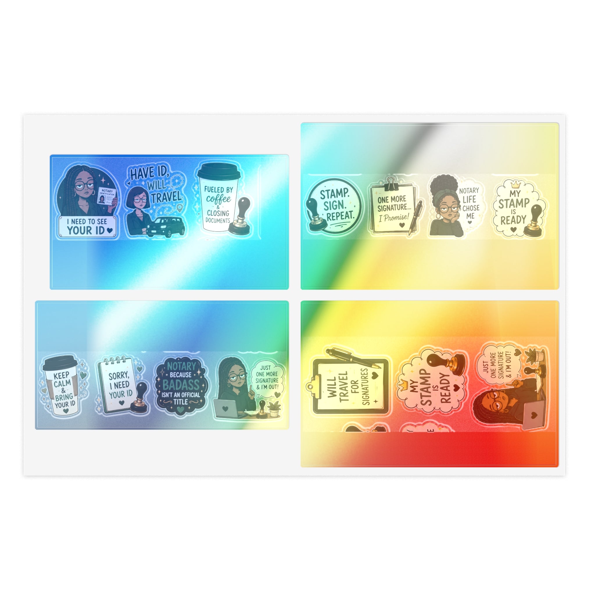 I Need to See Your ID Vinyl Sticker | Funny Notary Sticker | Notary Public Laptop Sticker | Business Owner Gift:  Sticker Sheets ✍🏽🤎