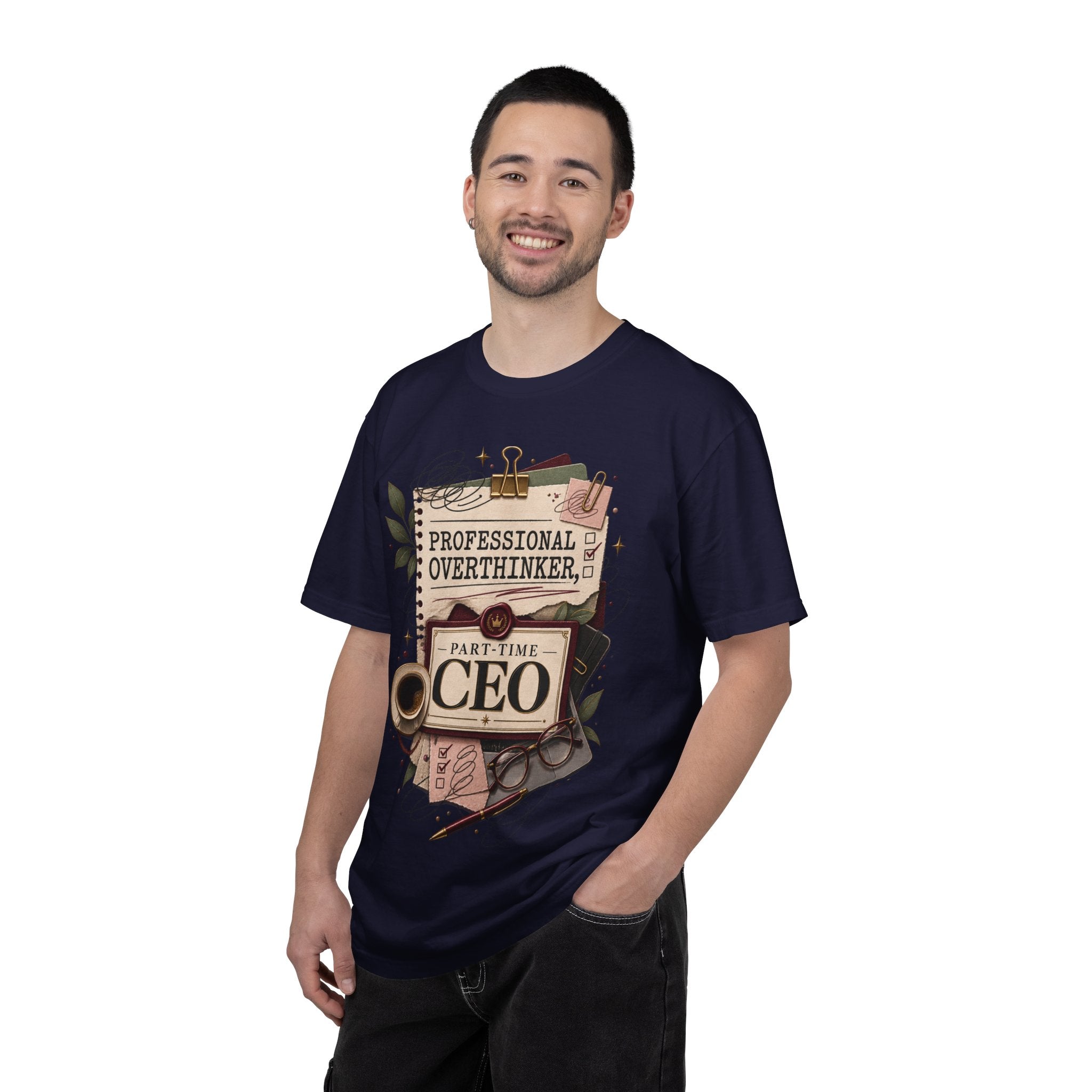 Professional Overthinker Part-Time CEO T-Shirt | Funny Small Business Owner Graphic Tee | Entrepreneur Gift | Garment-Dyed Shirt