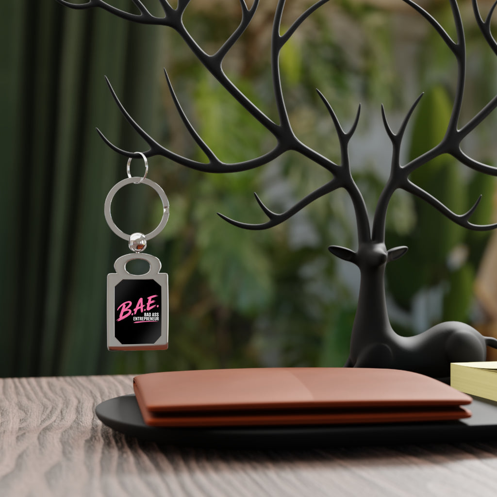 B.A.E. Bad Ass Entrepreneur Metal Keychain | Bold Business Owner Keyring