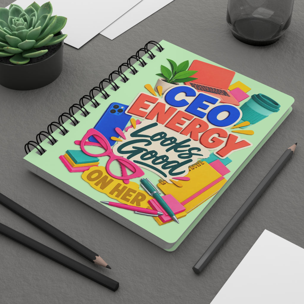 CEO Energy Looks Good on Her Spiral Notebook