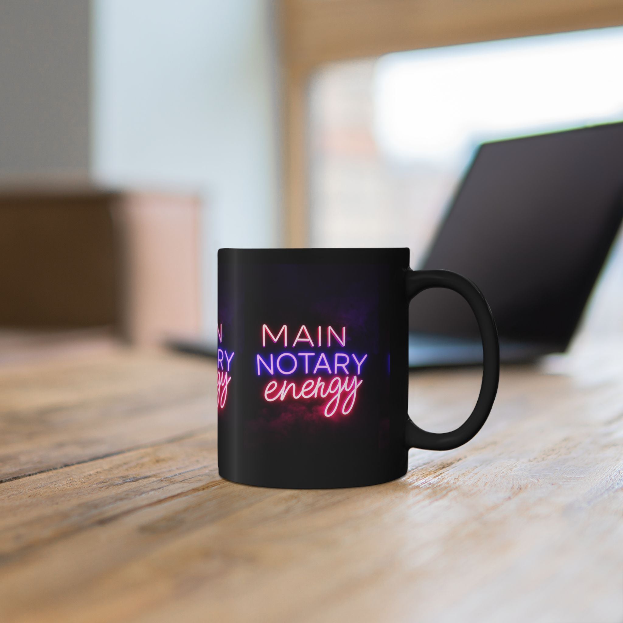 Main Notary Energy Neon Coffee Mug 💜💖☕