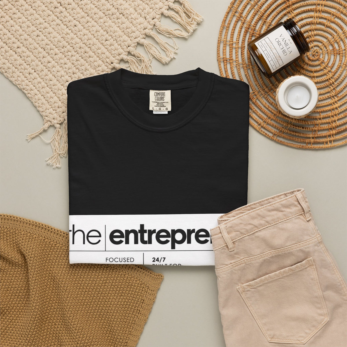 The Entrepreneur Garment-Dyed T-Shirt — Focused, Fearless, Funded Business Owner Tee