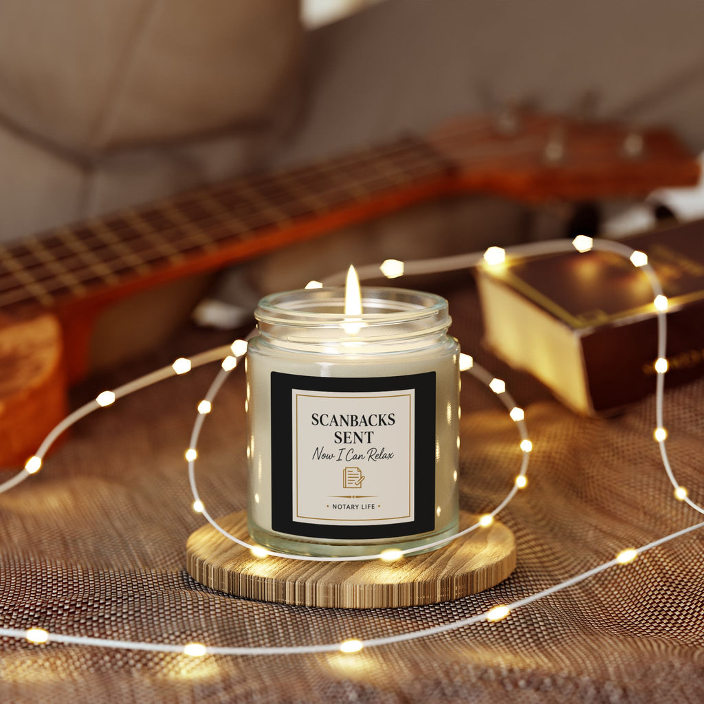 Scanbacks Sent. Now I Can Relax. | Notary Life Scented Candle Coconut Apricot Wax(4oz & 9oz)