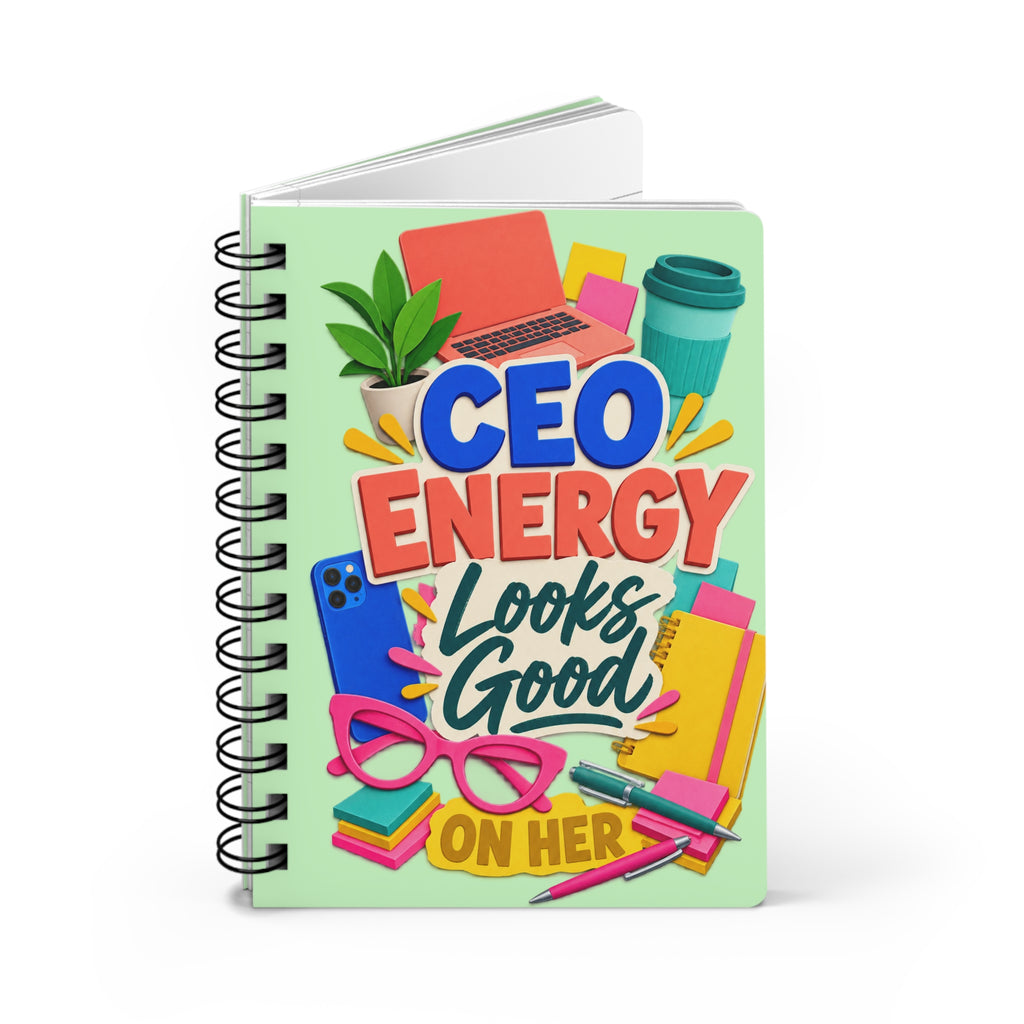 CEO Energy Looks Good on Her Spiral Notebook