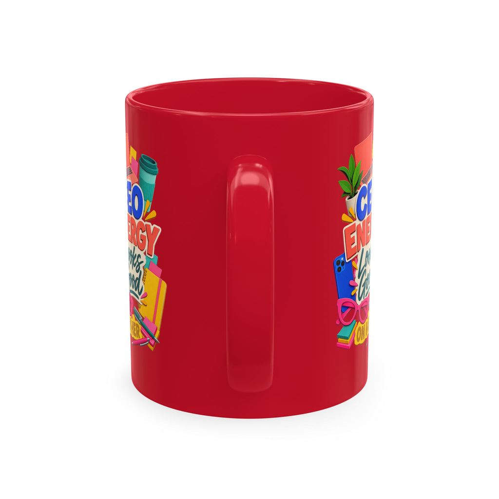 CEO Energy Looks Good on Her Mug | Women in Business Coffee Cup | Female Entrepreneur Gift | Boss Lady Office Mug