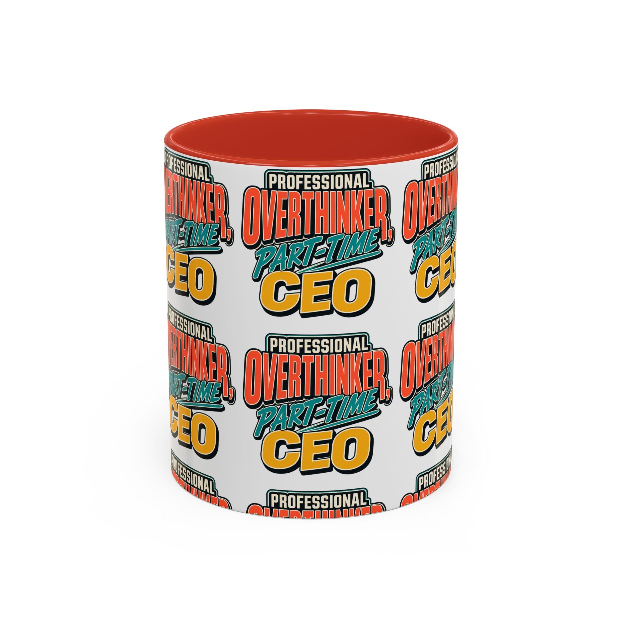 Professional Overthinker Part-Time CEO Mug | Funny Small Business Owner Coffee Cup | Entrepreneur and Side-Hustle Gift