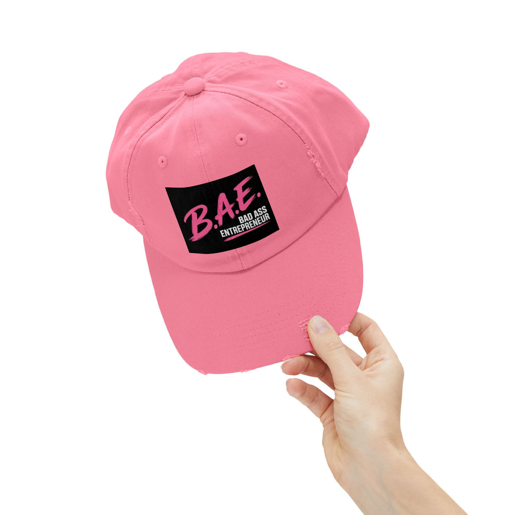 B.A.E. Bad Ass Entrepreneur Distressed Cap | Vintage Business Owner Hat