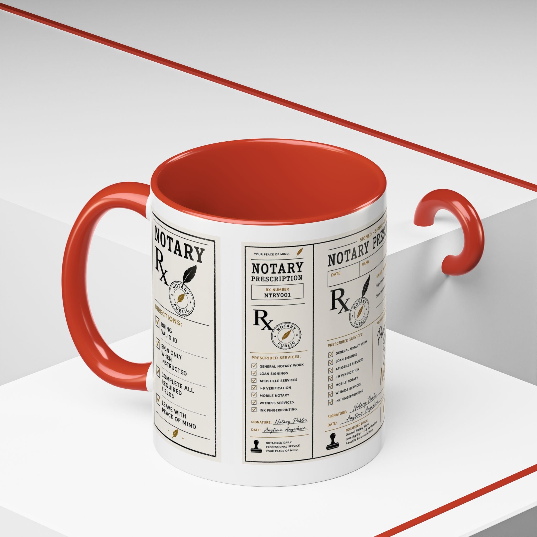 Notary Prescription | Accent Coffee Mug (11oz & 15oz)