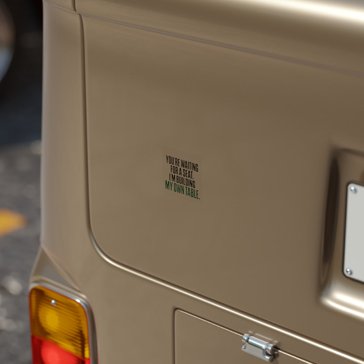 Building My Own Table Sticker — Transparent Outdoor Vinyl Decal