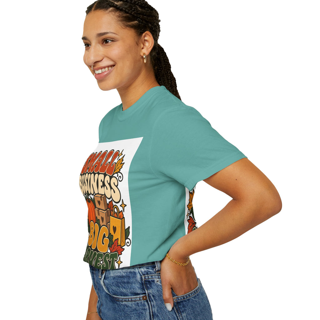 Small Business Big Harvest T-Shirt — Fall Entrepreneur Garment-Dyed Tee