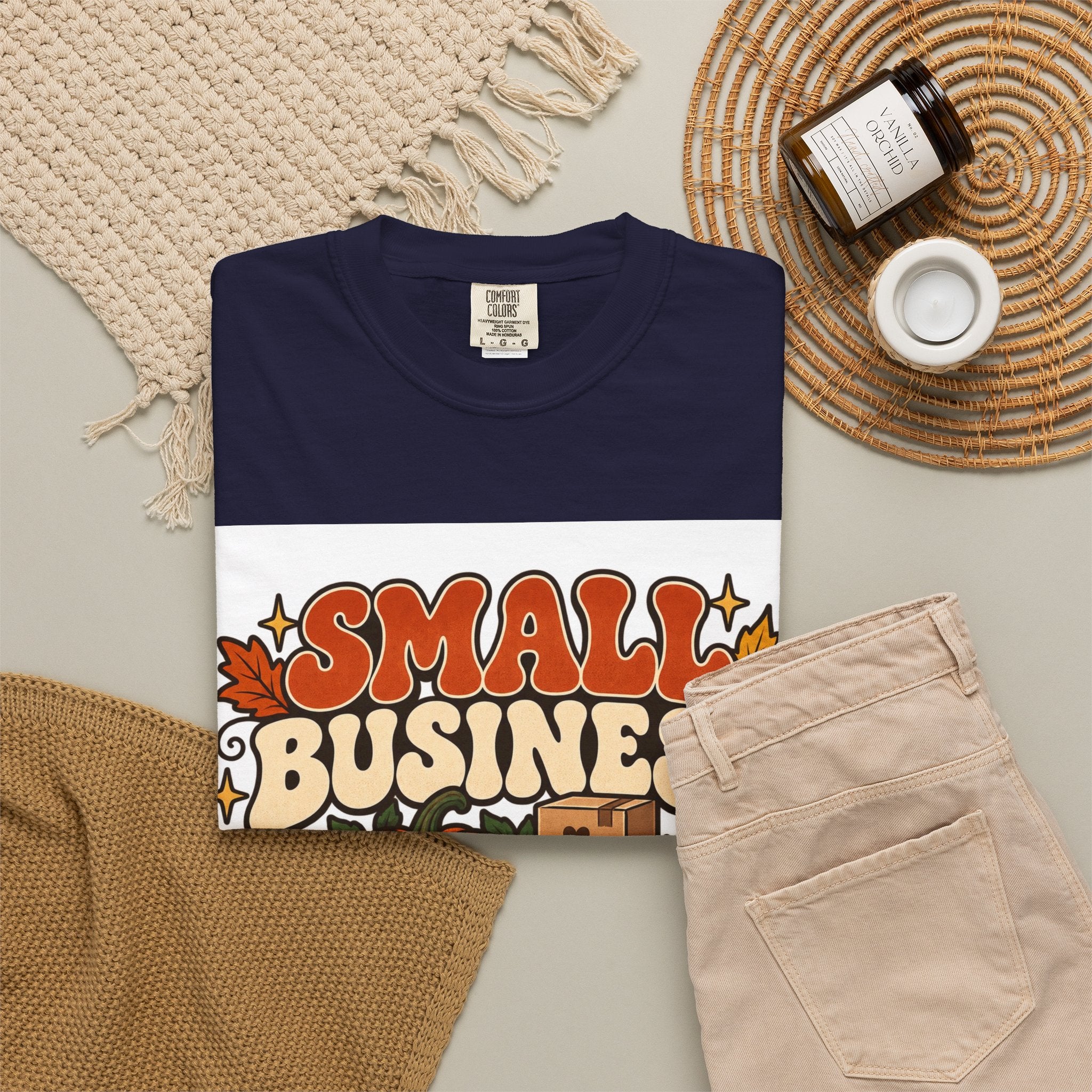 Small Business Big Harvest T-Shirt — Fall Entrepreneur Garment-Dyed Tee