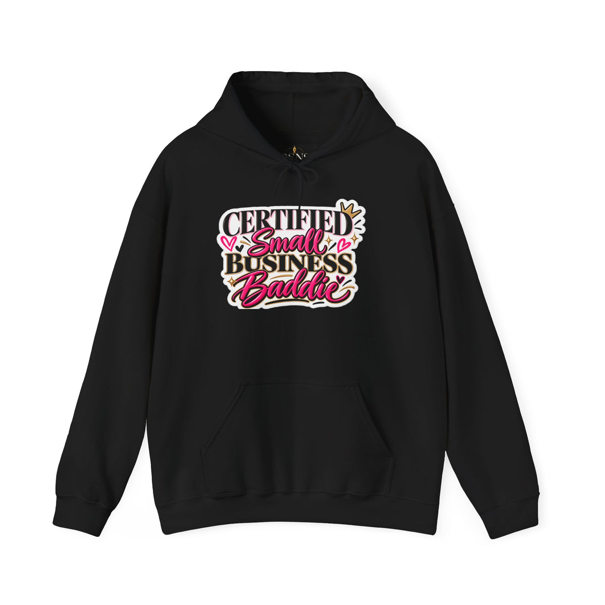 Certified Small Business Baddie Hoodie — Bold Women Entrepreneur Graphic Sweatshirt