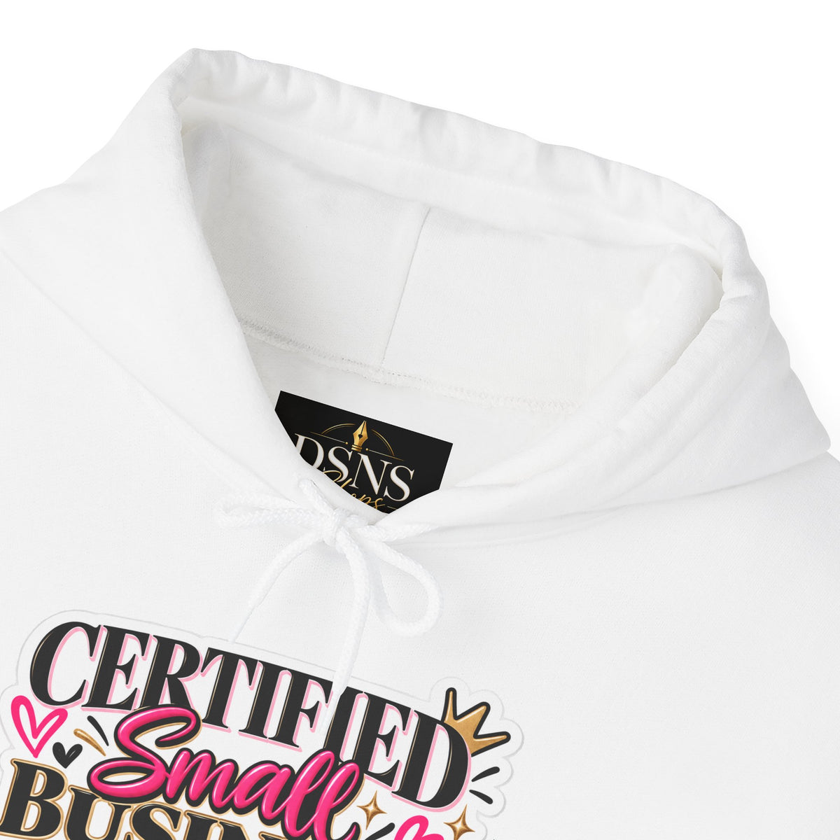 Certified Small Business Baddie Hoodie — Bold Women Entrepreneur Graphic Sweatshirt