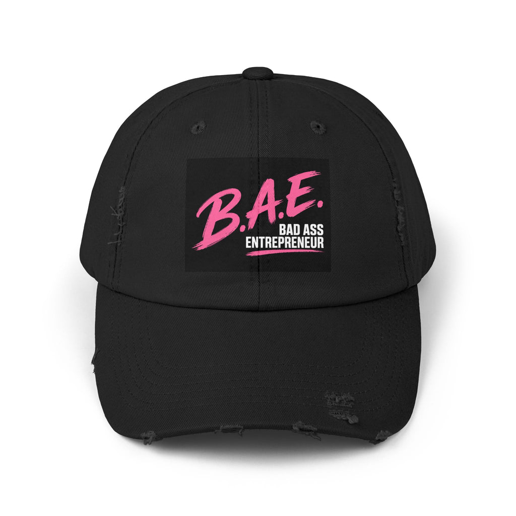 B.A.E. Bad Ass Entrepreneur Distressed Cap | Vintage Business Owner Hat