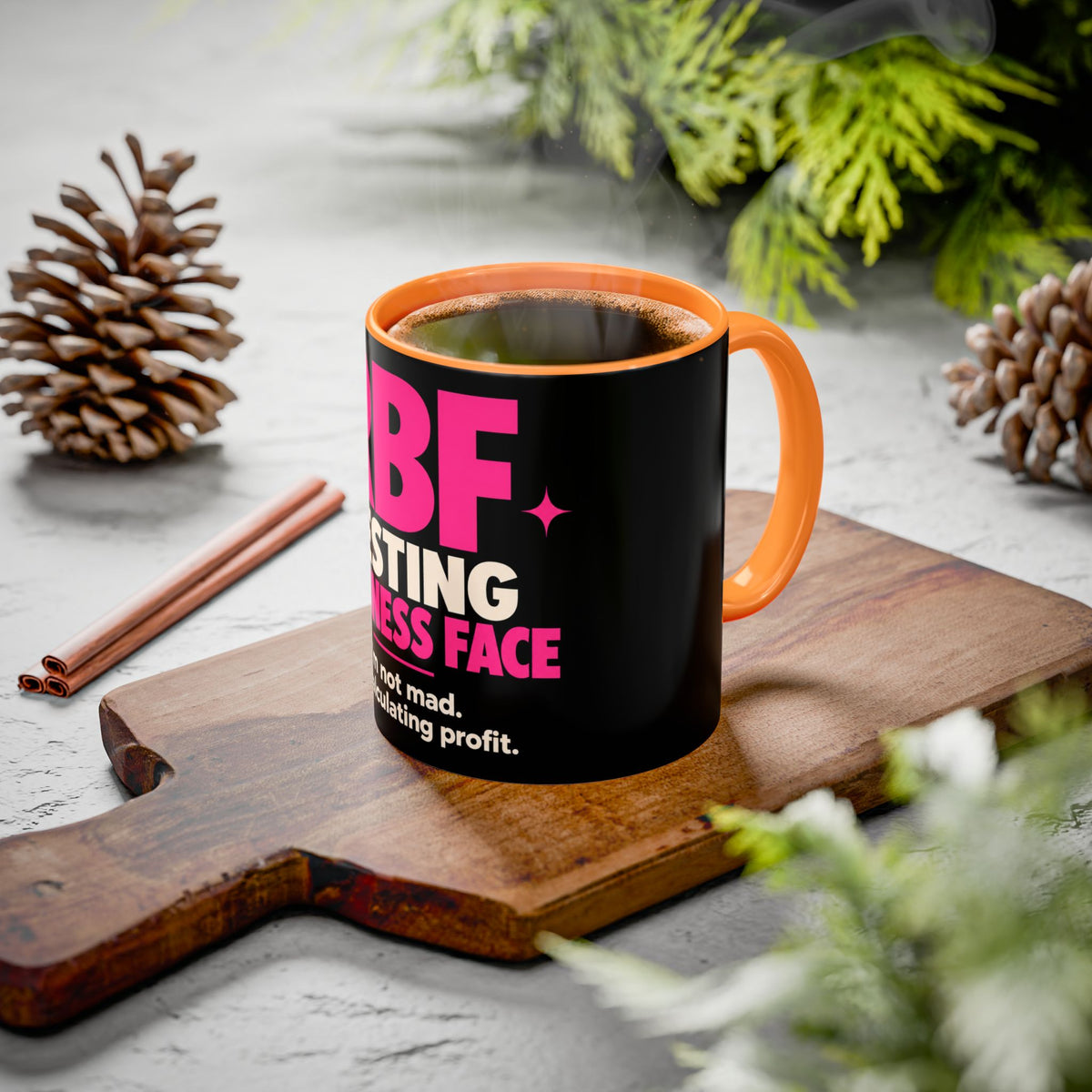 RBF Mug — "Resting Business Face: I'm not mad. I'm calculating profit."