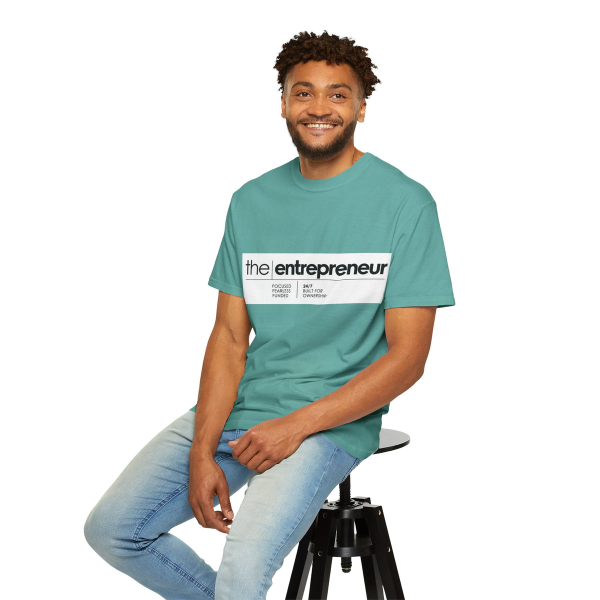The Entrepreneur Garment-Dyed T-Shirt — Focused, Fearless, Funded Business Owner Tee