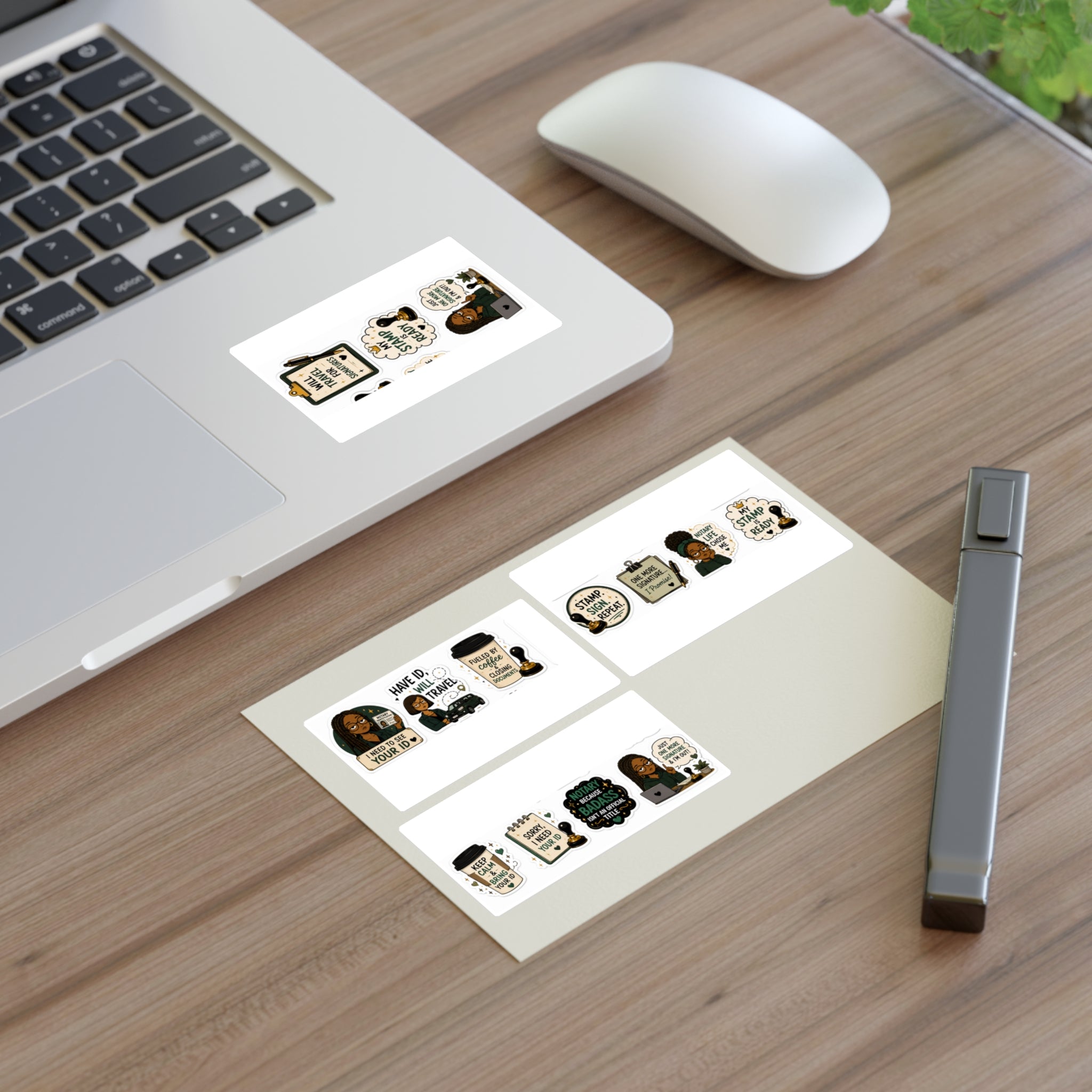 I Need to See Your ID Vinyl Sticker | Funny Notary Sticker | Notary Public Laptop Sticker | Business Owner Gift:  Sticker Sheets ✍🏽🤎
