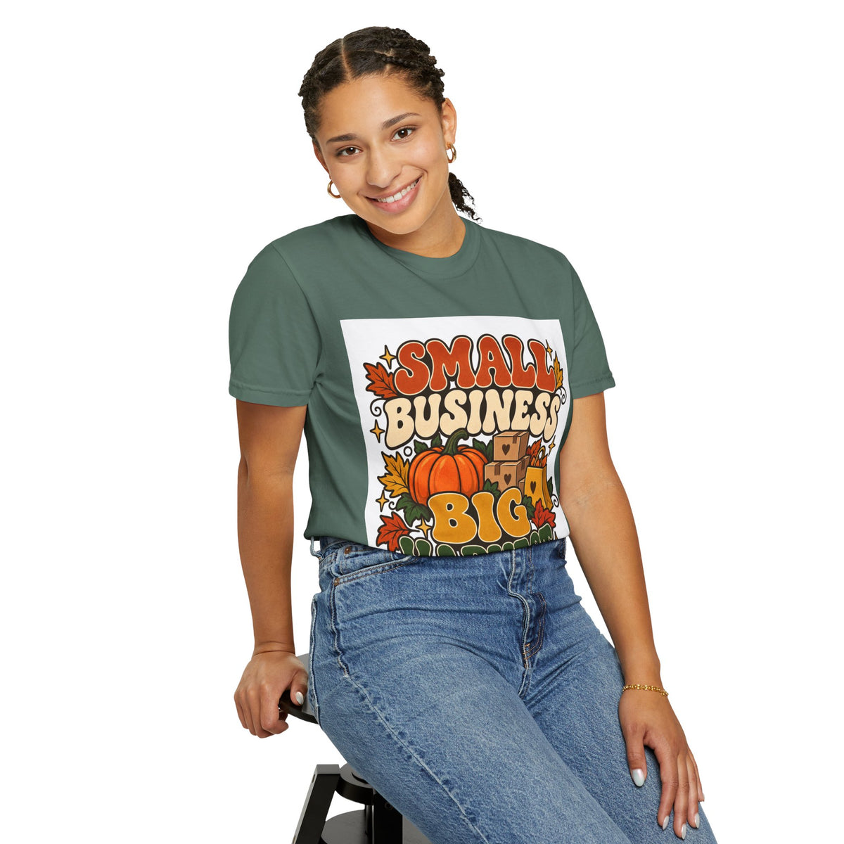 Small Business Big Harvest T-Shirt — Fall Entrepreneur Garment-Dyed Tee