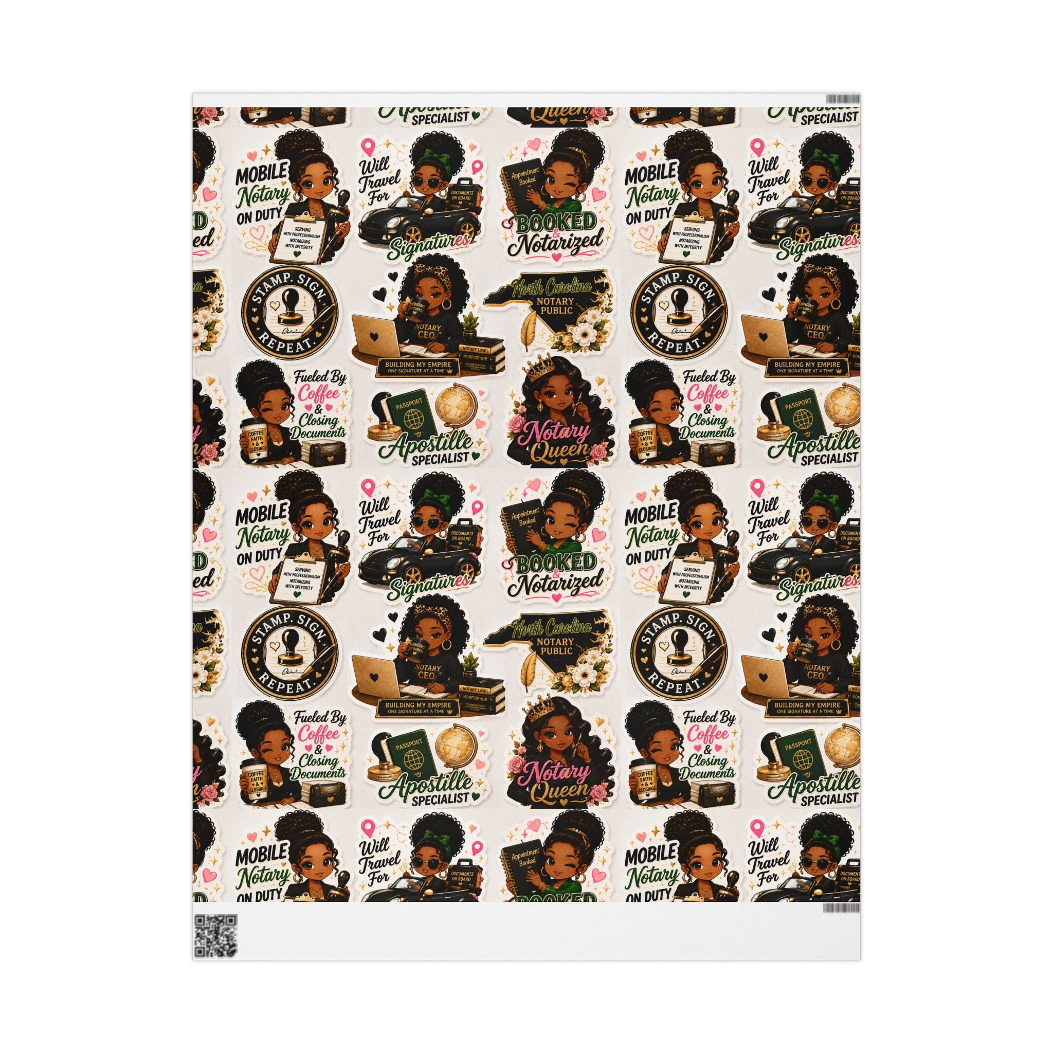 Notary Boss Wrapping Paper – Wrap it. Gift it. Make it official. 🎁🖊️✨